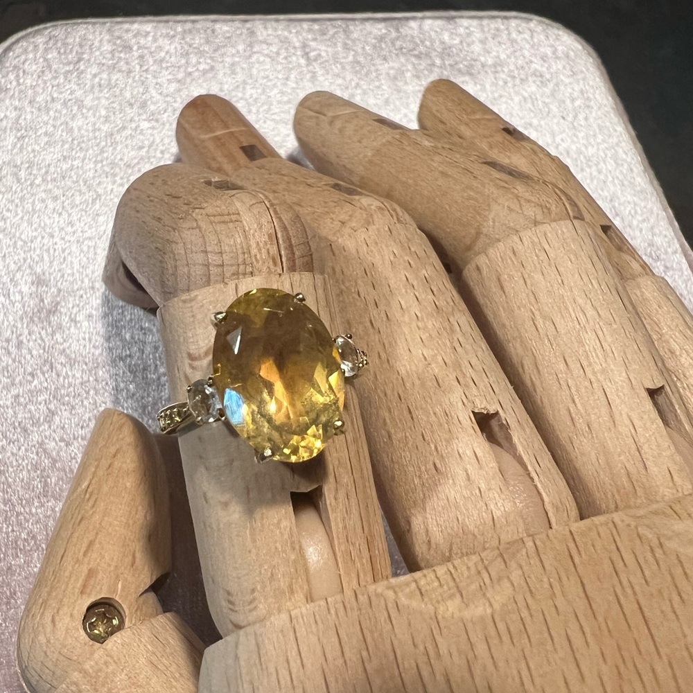 Citrine & White Topaz Ring